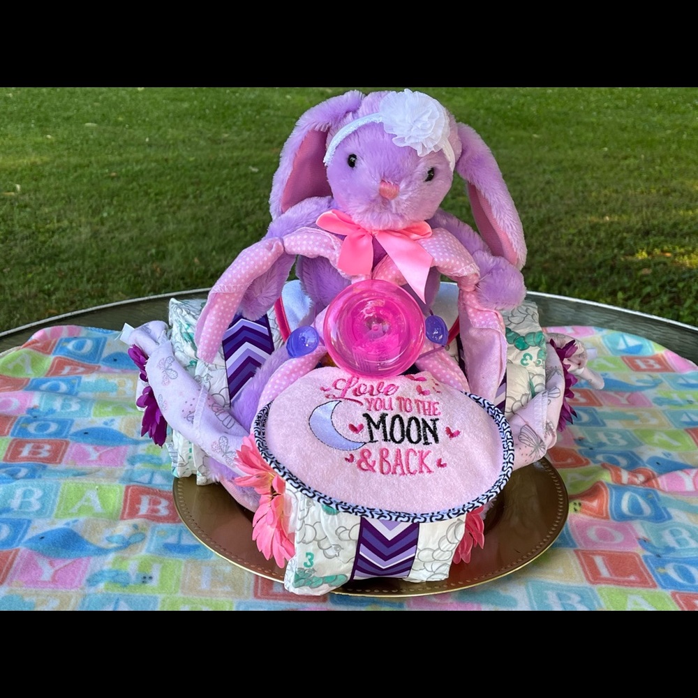 Diaper Cake Tricycle For Baby Shower